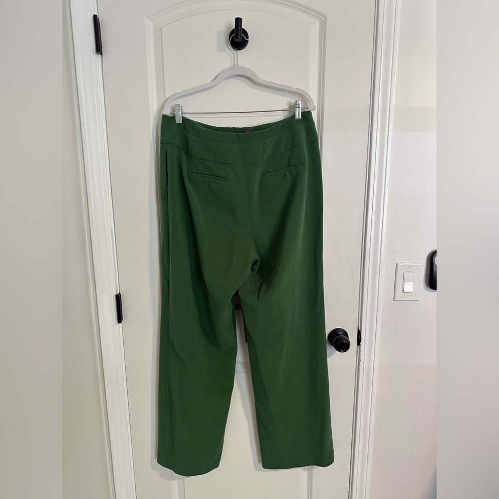 Boden Ketton Kelly Green Self Belt Trousers Pants Sz 14L thick fabric colorful - Picture 2 of 9